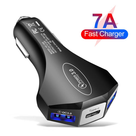 3 Ports USB Car Charger Quick Charge 3.0-PA01153-Veeddydropshipping