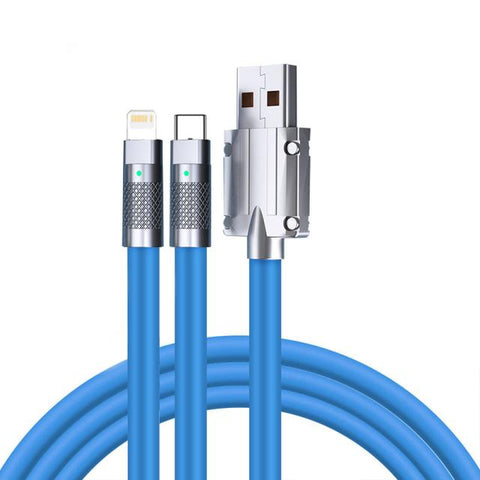2 IN 1 66W Fast Charging USB To iOS Cable For iPhone 14 Xiaomi Huawei-PA00405-Veeddydropshipping