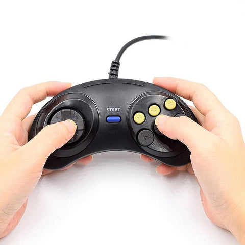 Classic Wired 6 Buttons Joypad Handle Game Controller For SEGA MD2 Mega Drive-CE01366-Veeddydropshipping