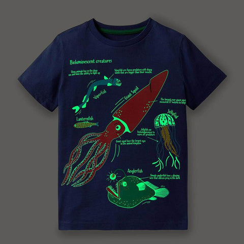 2023 Baby Boys Luminous New Fashion T-shirt Summer Cotton-TB01137-Veeddydropshipping