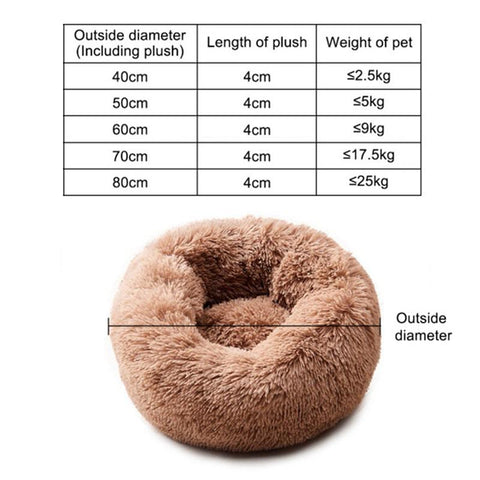 Cat Beds Round Comfy Calming Dog Bed-HA01408-Veeddydropshipping