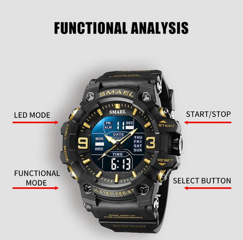 Sport Style Men Digital Watch Shock Military Watches -JW00789-Veeddydropshipping
