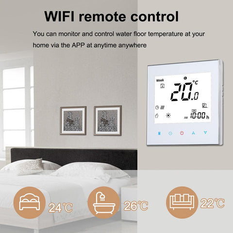 WiFi Voice Control Thermostat LCD Display Heater Temperature Controller-TI01053-Veeddydropshipping
