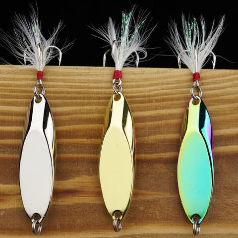 1PCS 7g-28g Metal Spinner Spoon Trout Fishing Lure Hard Bait Sequins Noise Paillette-OS00466-Veeddydropshipping