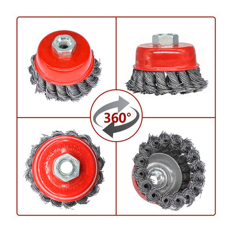Screw Twist Knot Wire Wheel Cup Brush-TI00134-Veeddydropshipping