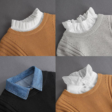 Women's Accessories Lace Fake Collar-WF01152-Veeddydropshipping