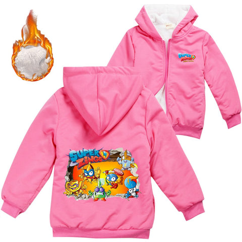 Jacket For Boys Girls with Zipper Children Coat Thicken-MF01063-Veeddydropshipping