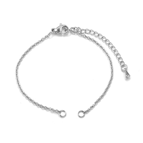 Stainless Steel Width Adjustable Cuba Chain for Jewelry Making DIY -JW01609-Veeddydropshipping