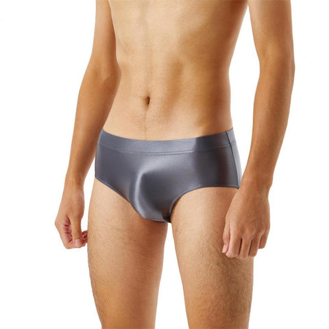Color Smooth Stretch Seamless Glossy Underwear Sexy Underpants Briefs-MF01671-Veeddydropshipping