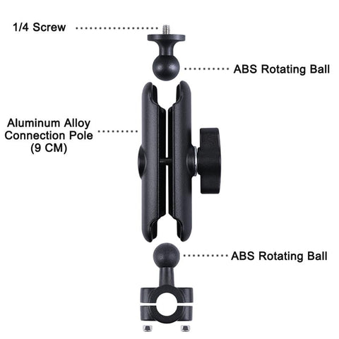 Metal Motorcycle Bicycle Camera Holder Handlebar Mirror Mount Bike Bracket -CE00421-Veeddydropshipping