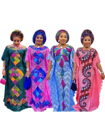 Evening Dress Women Dashiki Diamond African Clothes-WF01695-Veeddydropshipping