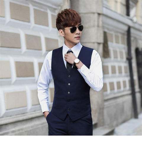 Vest Man Black Formal Businss Vest Arrival Vests-MF01260-Veeddydropshipping
