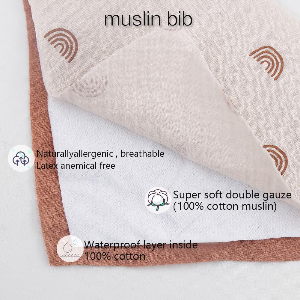 Feeding Burp Cloth with Bow Headband Adjustable Muslin-Veeddydropshipping-5