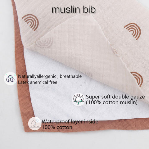 Feeding Burp Cloth with Bow Headband Adjustable Muslin-Veeddydropshipping-5