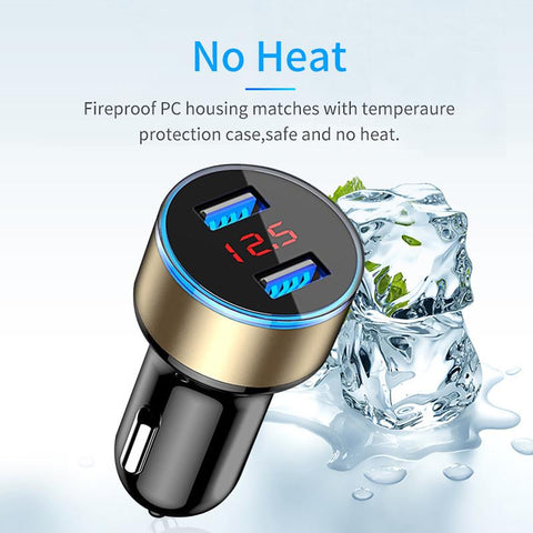 USB Car Charger LED Display Phone Adapter-PA01146-Veeddydropshipping