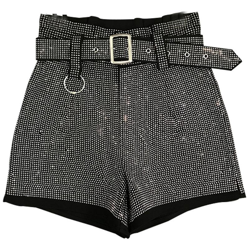 Women Shorts With Belt High Waist Hotpants Sexy Bottom-WF00461-Veeddydropshipping