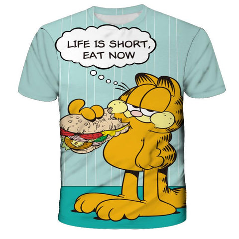 2022 Summer New Children Clothing Cute Cartoon-Garfield T-Shirt  Baby-TB01135-Veeddydropshipping