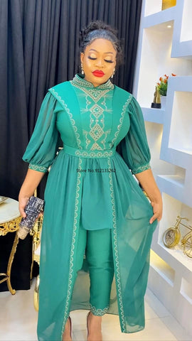 African women clothing Muslim 2-piece set-WF01658-Veeddydropshipping
