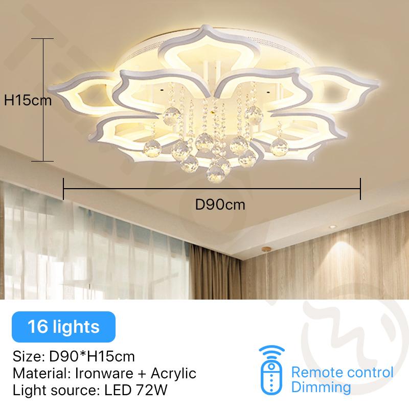 Ceiling Lamp LED Crystal With Remote Control-TI00271-Veeddydropshipping