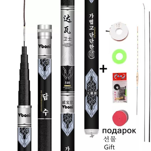3.6m-10m High Carbon Fiber  Fishing Rod Telescopic Hand Pole Freshwater Feeder -OS00501-Veeddydropshipping