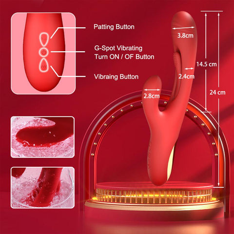 Rabbit Patting Vibrator for Clitoris Women Stimulator Massager Powerful G Spot -BH01279-Veeddydropshipping