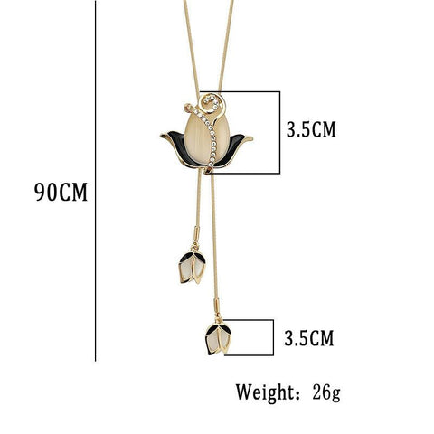 Chain Necklaces for Women Vintage Crystal Tassel Necklaces -JW01293-Veeddydropshipping
