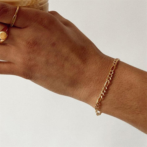 Stainless Steel Bracelet Gold Color Charm Bracelets-JW00956-Veeddydropshipping