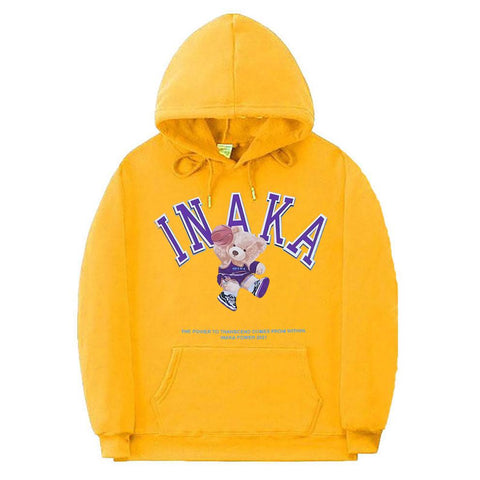 Inaka Power Hoodie Funny Purple Basketball Bear Print Hoodie-Veeddydropshipping