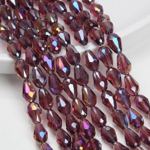 Spacer Water Drop Beads Shine Glass Crystal Bead-JW01496-Veeddydropshipping