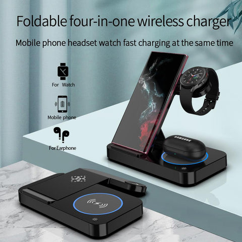 100W 4 in 1 Wireless Charger Stand Foldable  Fast Charging Station For iPhone-PA01057-Veeddydropshipping