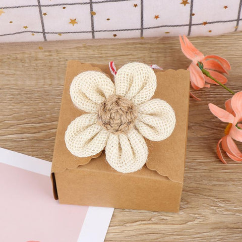Hessian Roses Burlap Flower Wedding Decor-HA00599-Veeddydropshipping