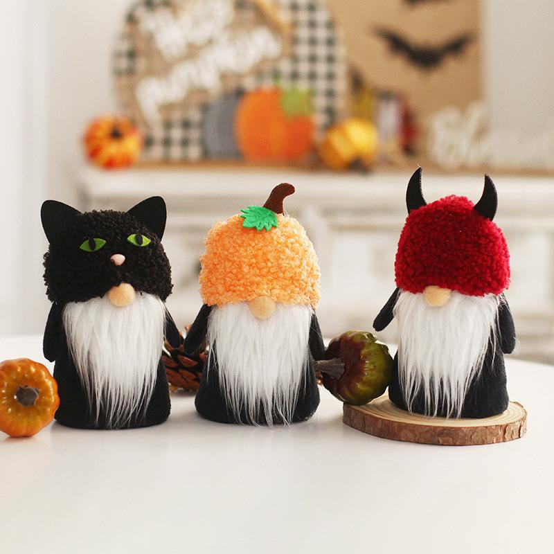 Cute Wind Ghost Pumpkin Faceless Doll Decorations-HA00343-Veeddydropshipping