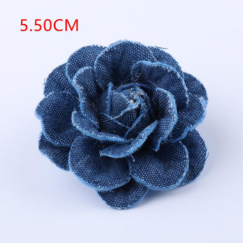 Denim Fabric Flowers Clothes Hats-HA00754-Veeddydropshipping