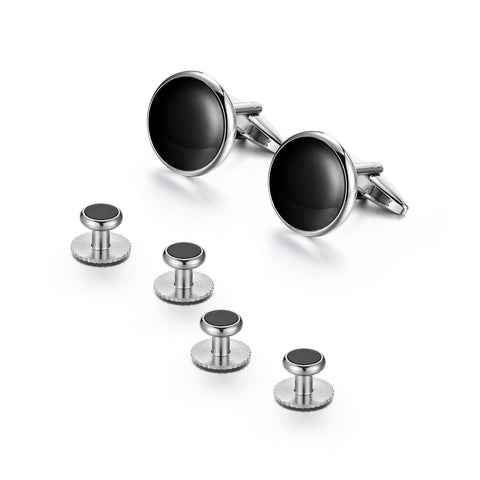 Wed Men Shirts Cufflinks Threaded Studs Set -JW01308-Veeddydropshipping