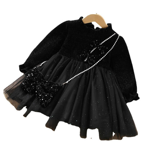 Kids Girls Thick Party Dresses Children Christmas Princess Dress-Veeddydropshipping