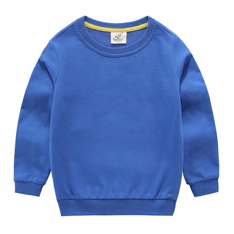 Boys Basic Style Sweatshirt Kids Autumn Solid Color Inner Matching Tops-TB01332-Veeddydropshipping