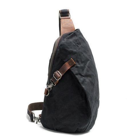 chest bag retro male canvas shoulder diagonal bag casual-BS00389-Veeddydropshipping