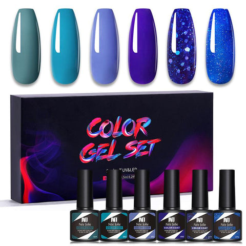6Pcs Gel Nail Polish Set Gel Polish Kit For Manicure Design-BH00978-Veeddydropshipping