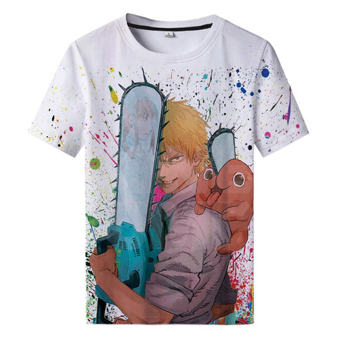 Japanese fashion anime chainsaw man 3d printed T-shirt-MF00063-Veeddydropshipping