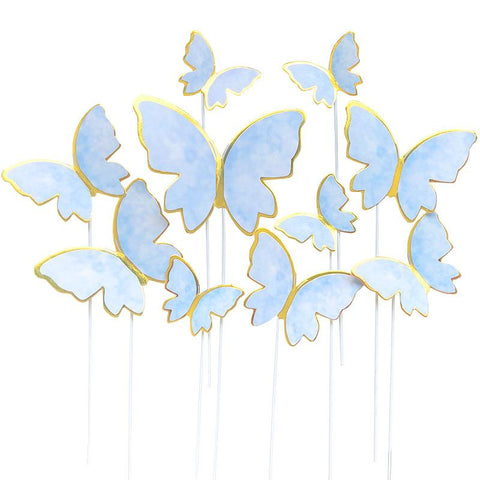 Decorations Romantic Butterflies Cake Toppers-HA00737-Veeddydropshipping