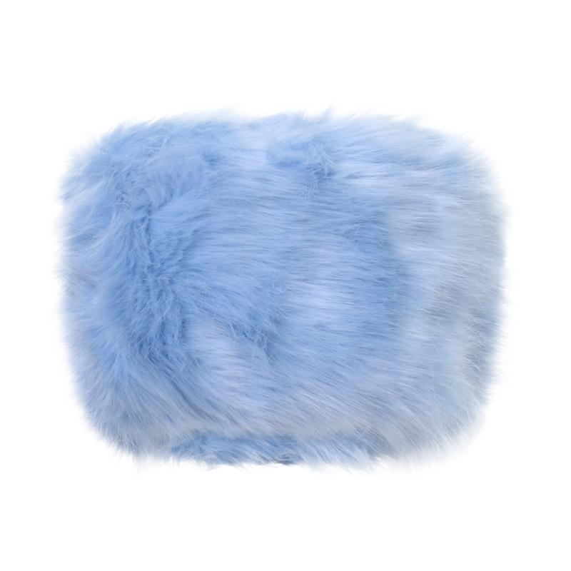 Women Solid Color Furry Feather Strapless T-Shirt Off Shoulder-WF00315-Veeddydropshipping