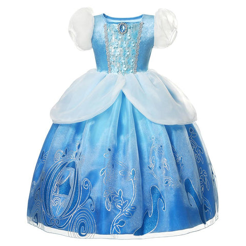 Disney Princess Dress 2023 Girl Mirabel Isabela Elsa Anna Costume Kid Birthday-TB00834-Veeddydropshipping