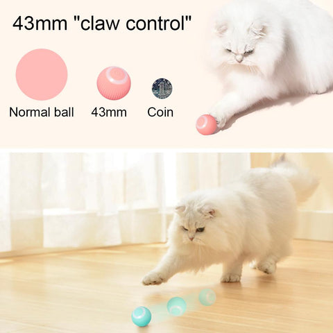 Smart Electric Automatic Rolling Cat Ball Toys-HA01405-Veeddydropshipping