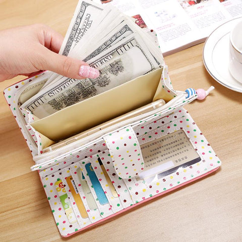 Buckle Zipper Female Cute Colourful Coin Purse Card Holder-BS00218-Veeddydropshipping