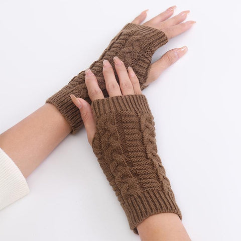 1 Pair Women Winter Warm Gloves Sexy Faux Rabbit Fur Hand Wrist Warmer Fingerless -OS01094-Veeddydropshipping