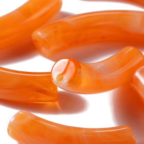 Colorful Bent Pipe Bead Acrylic Curved Tube Beads for DIY -JW01494-Veeddydropshipping