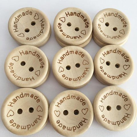 Wooden Handmade Round Craft Sewing Buttons-HA00095-Veeddydropshipping