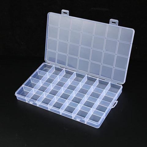 Rectangle Plastic Jewelry Box Compartment Storage Box-JW01733-Veeddydropshipping