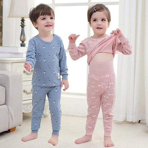 Kids Boys Sleepwear Baby Girl Winter Cotton Sets Children-TB01077-Veeddydropshipping