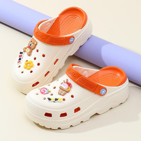 Hole Shoes Beach Sandals Home Shoes New Thick-soled Slippers-BS00843-Veeddydropshipping